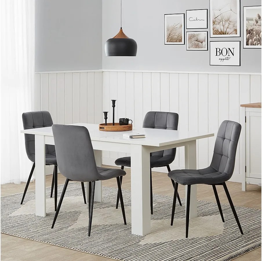 Stół jadalniany 120x80x75 cm biały