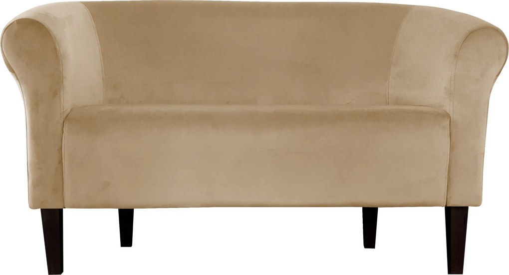 Sofa Milo tkanina Welur wygodna sofa tapicerowana do salonu i poczekalni : Kolor nogi - Venge, Kolor tkaniny - VELVET - MG06, Typ tkaniny - Velvet, Wysokość nogi - 20 cm