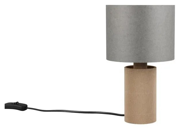 Szaro-beżowa lampa stołowa (wysokość 28 cm) Canio – Trio