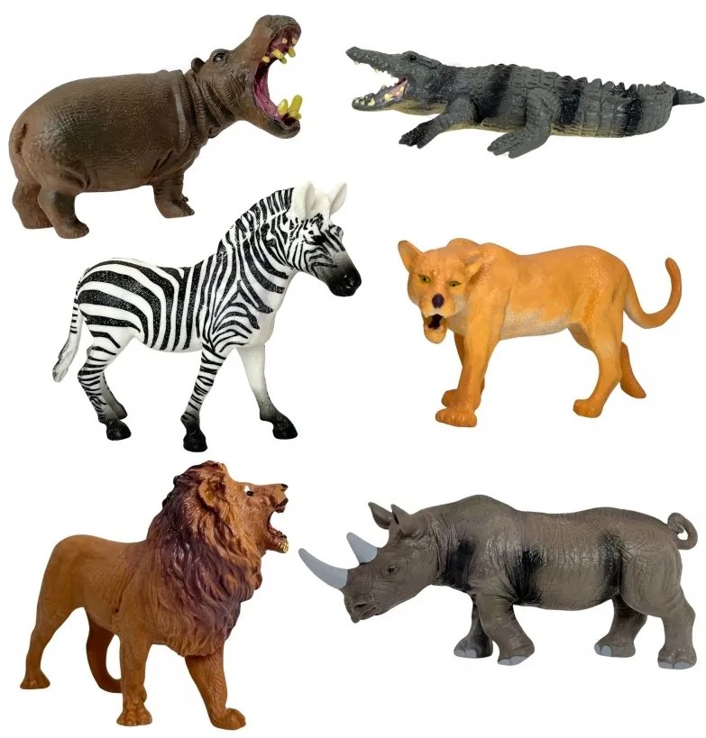 Woopie large wild animal figures set + mat and accessories 23 el.