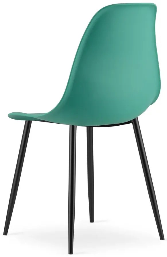 Zielone nowoczesne krzesło z czarnymi nogami K2-A90