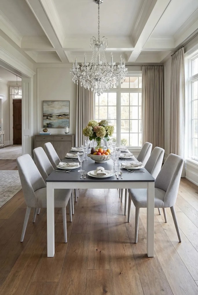 Stół minimalistyczny z sosny – biało G7-C19