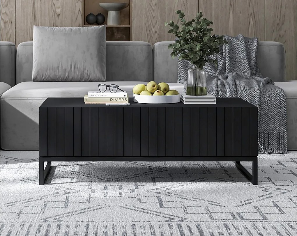 Stolik kawowy TAL 3D 110x54cm czarny mat