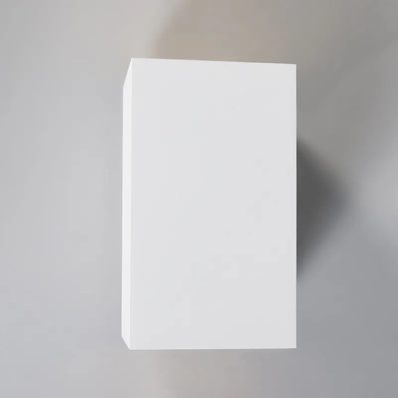 Nowoczesna lampa ścienna biała kwadratowa 2-światłowa - Sandy