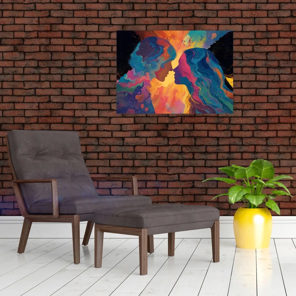 Obraz na szkle - Kosmiczna miłość (70x50 cm)