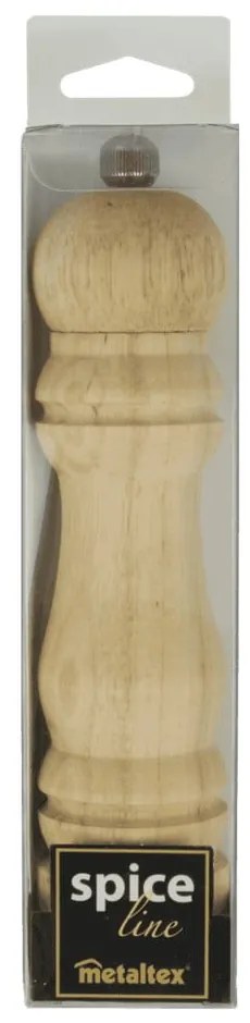 Młynek do pieprzu z drewna kauczukowego Metaltex, wys. 17 cm