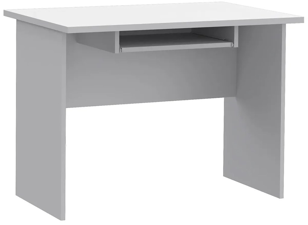 Białe minimalistyczne biurko do komputera 100 cm - Madris