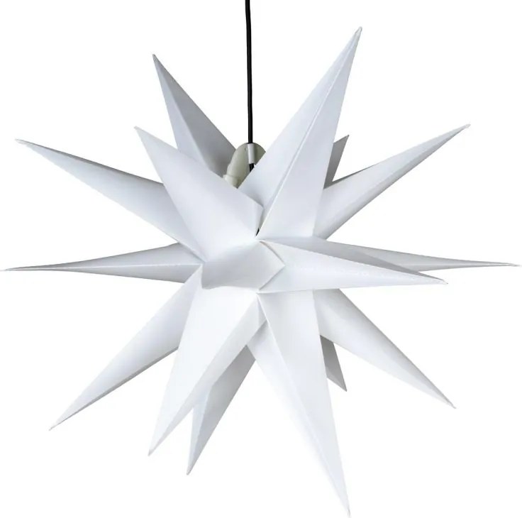 Dekoracja świąteczna - gwiazda 1 LED, 55 cm, biała