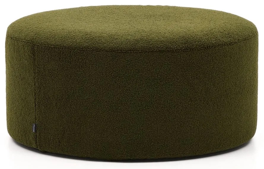 Zielony puf z materiału bouclé Kaeli – Kave Home