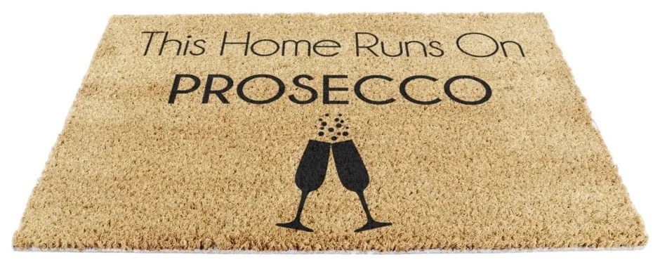 Wycieraczka z włókna kokosowego 40x60 cm This Home Runs On Prosecco – Artsy Doormats