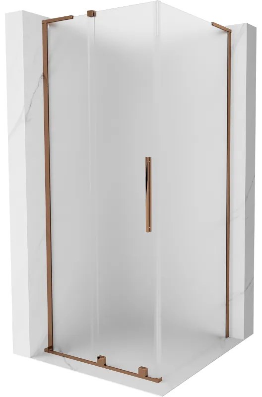 Mexen Velar L kabina prysznicowa rozsuwana 110 x 110 cm, szron, różowe złoto - 871-110-110-33-60
