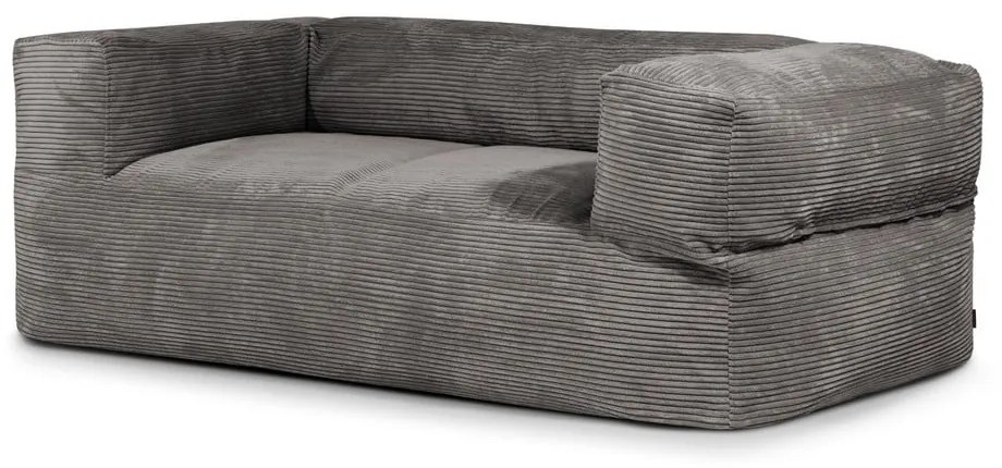 Ciemnoszary sztruksowy worek do siedzenia Sofa MooG – SLOWDOWN