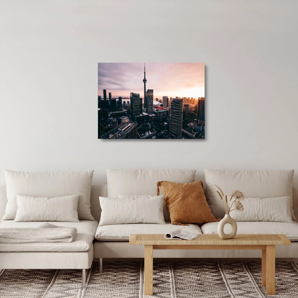 Obraz na szkle - Widok na centrum miasta (70x50 cm)