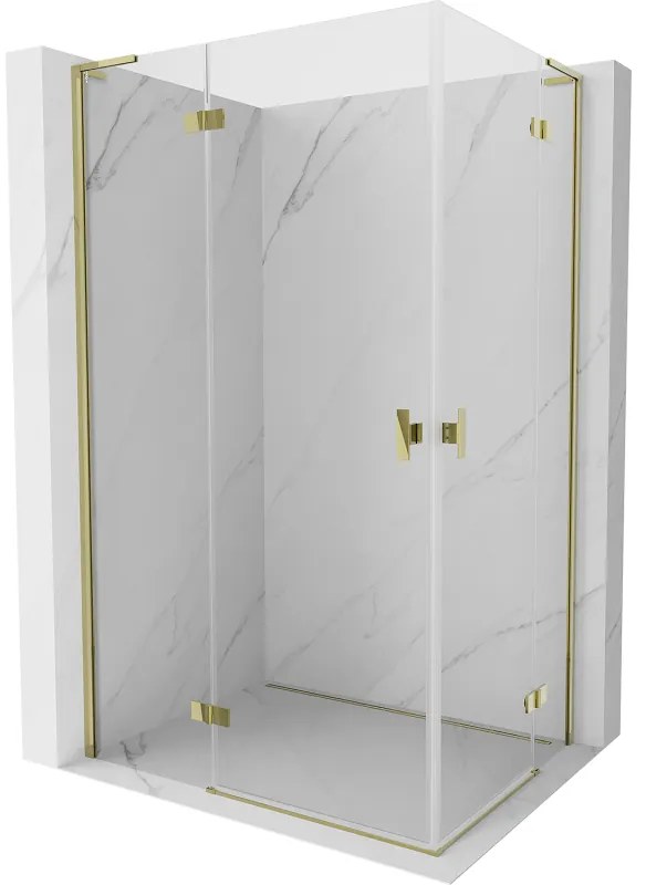 Mexen Mist-H L Duo kabina prysznicowa uchylna lewa 90 x 85 cm, transparent, złota - 8A5L-090L-085P-50-00