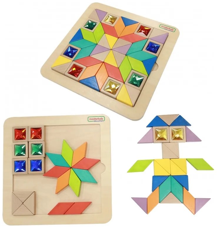 Masterkidz układanka mozaika nauka kolorów i kształtów tangram montessori