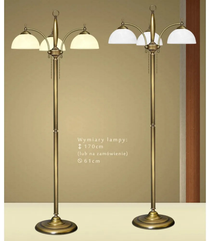 Lampa podłogowa z mosiądzu C-P3