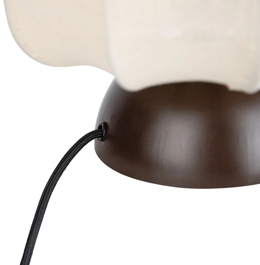 Lampa stołowa Japandi ciemny brąz z beżowym abażurem - NoriJapandi Oswietlenie wewnetrzne