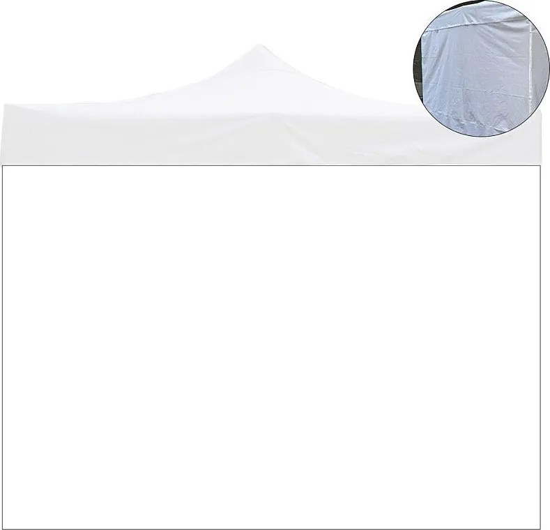 2x2m biała wodoodporna osłona boczna, zamiennik do składanej altany 2x2m