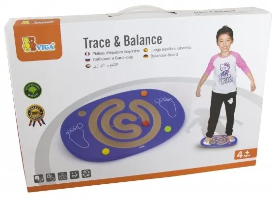 Sensoryczna drewniana deska do balansowania z labiryntem viga toys