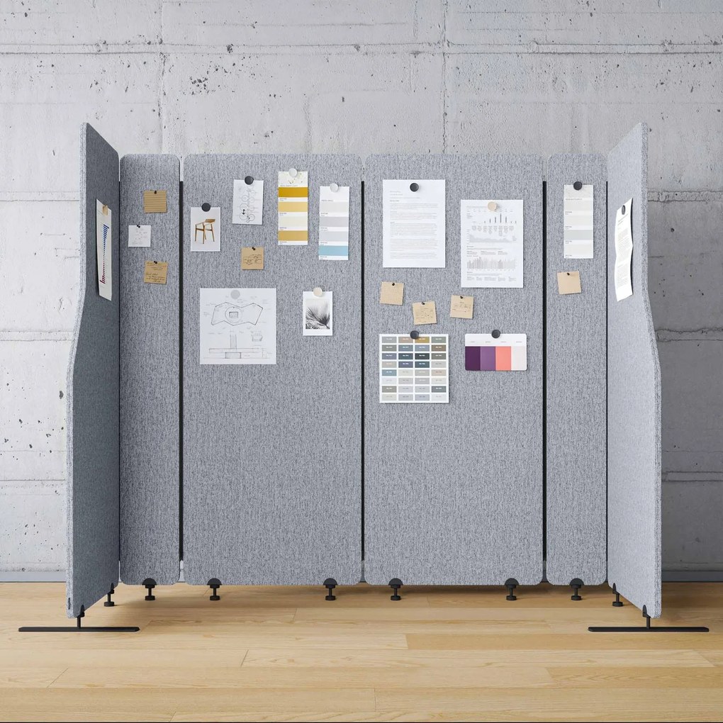 Ścianka działowa akustyczna Sadie, kolor Moon Dust, rozmiar 280/145 cm