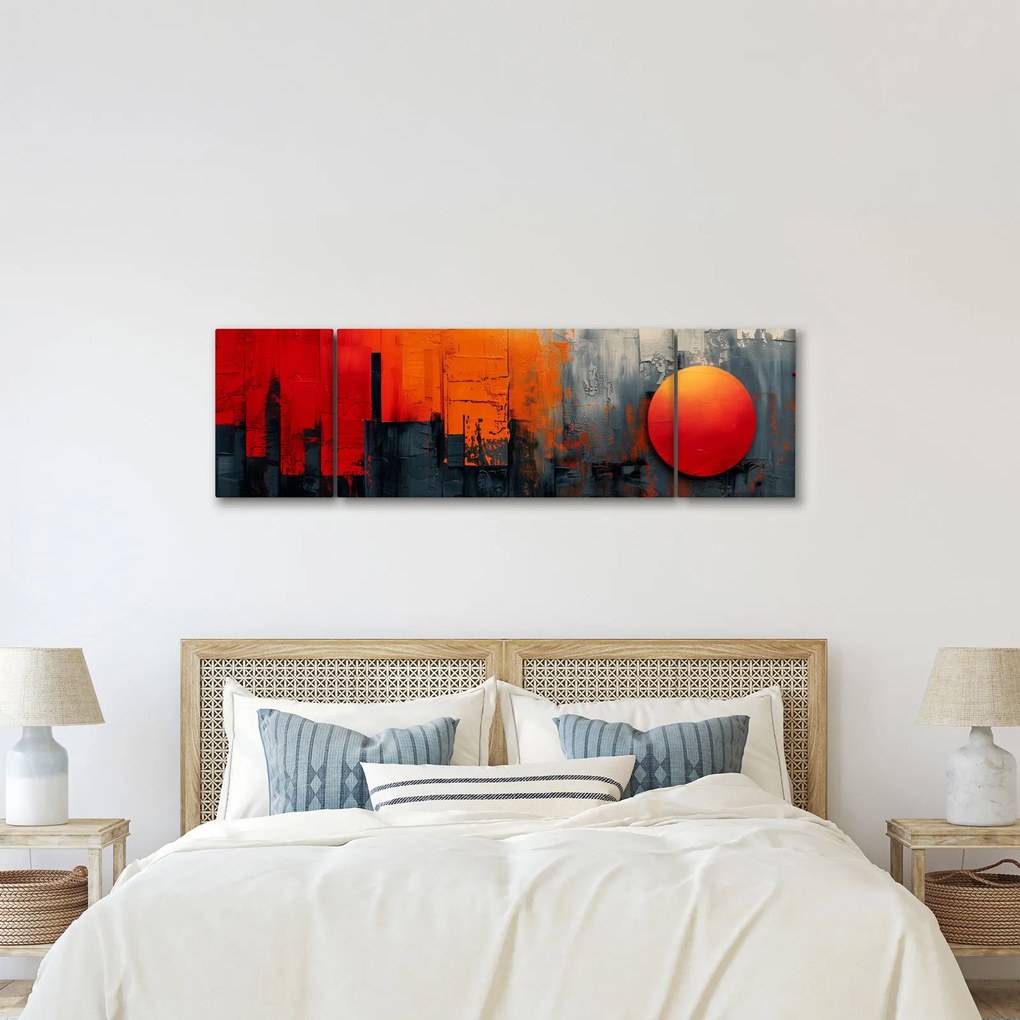 Obraz - Abstrakcyjny obraz miasta (170x50 cm)