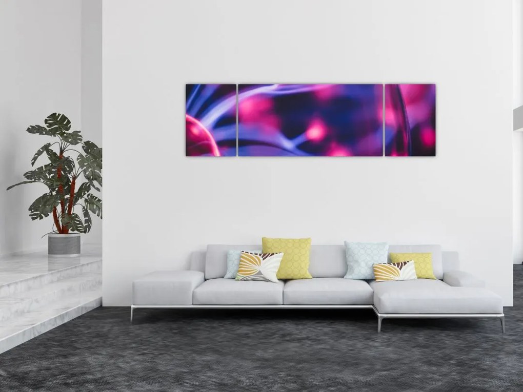 Abstrakcyjny fioletowy obraz (170x50 cm)