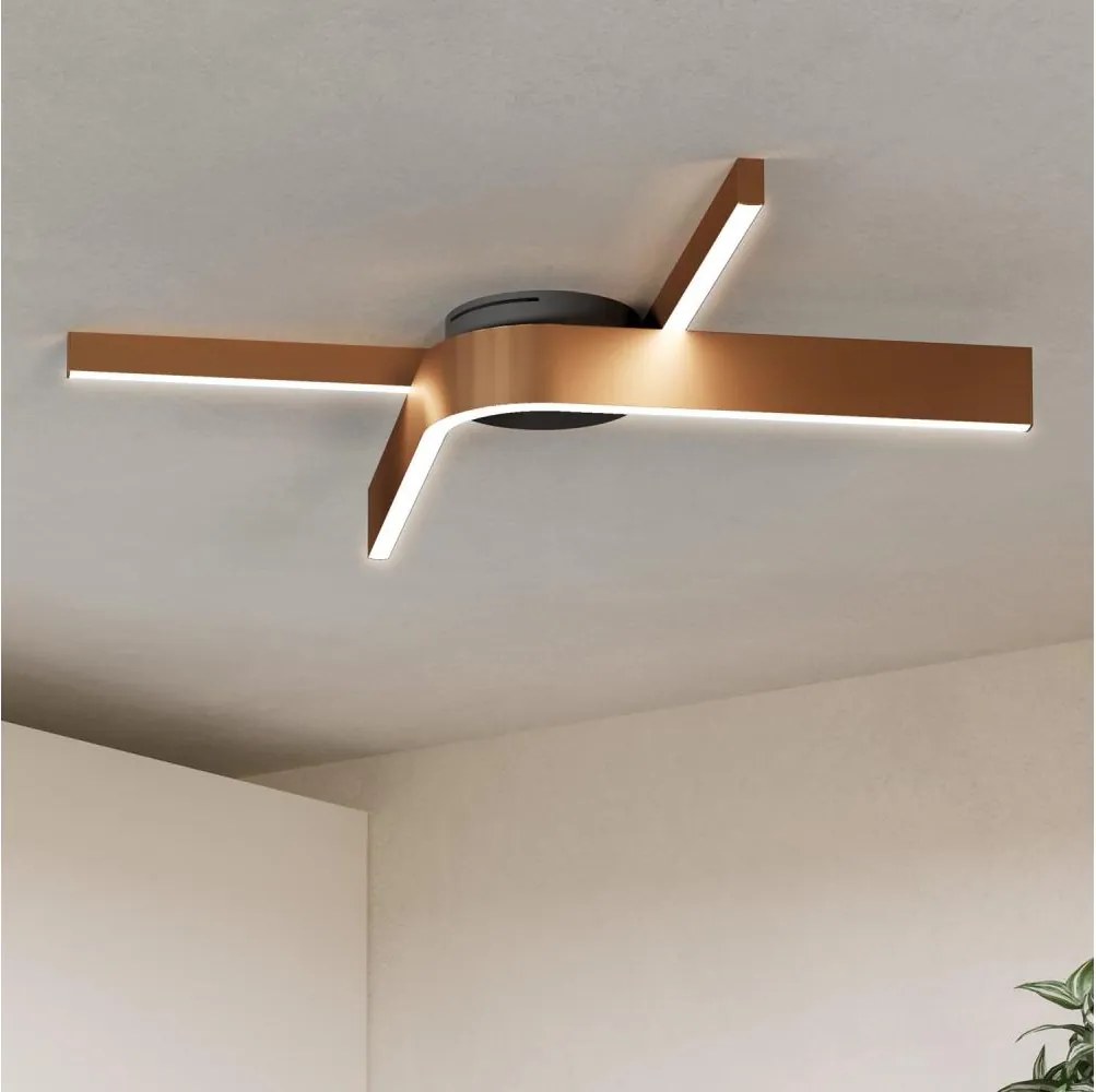 Eglo 901863 - LED RGBW ściemnialna oprawa sufitowa FOLCINO-Z 2xLED/18W/230V miedziana/czarna