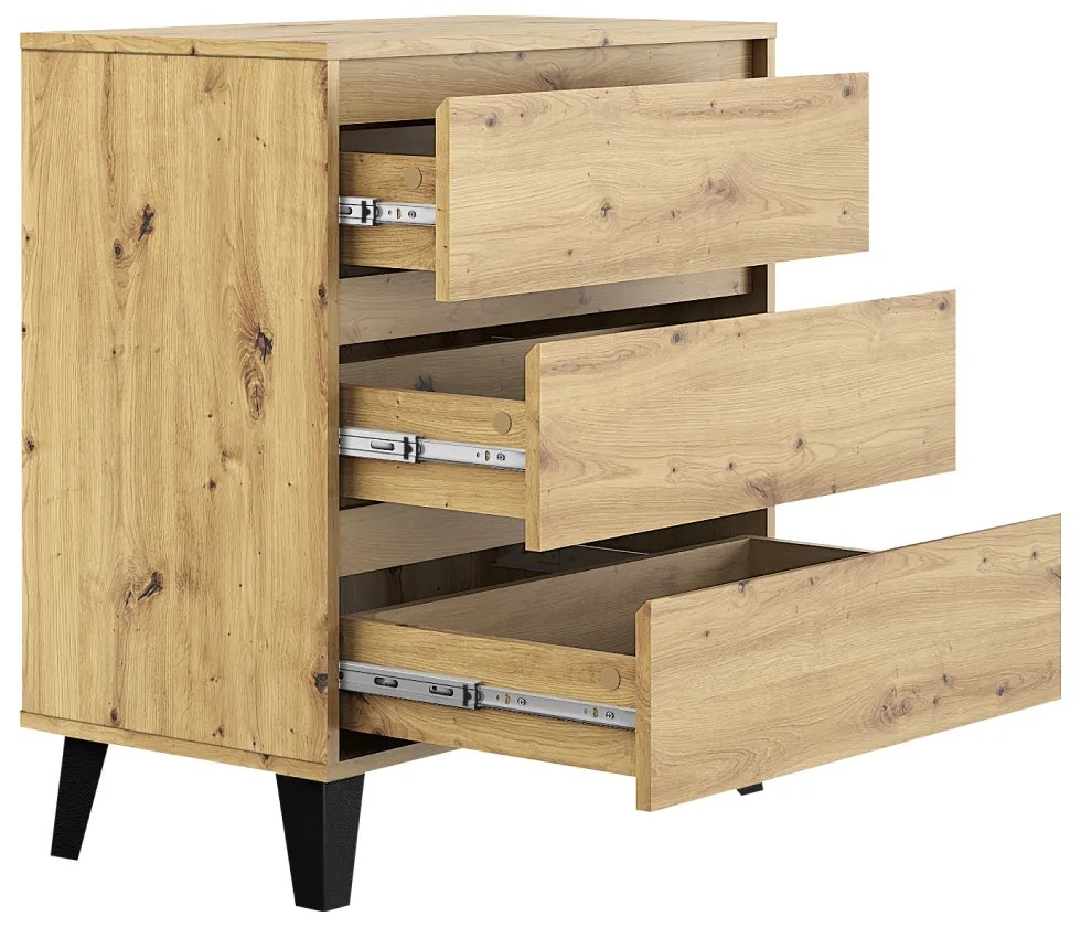 Komoda BOGAN 3S70, dąb Artisan