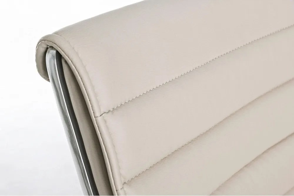 Szarobrązowe krzesło biurowe z imitacji skóry Perth – Yes Everyday