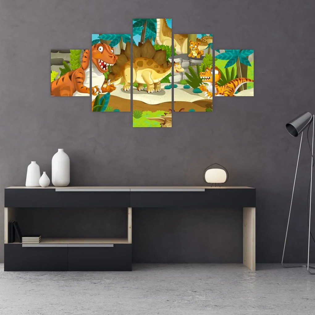 Obraz - Dinozaury (125x70 cm)