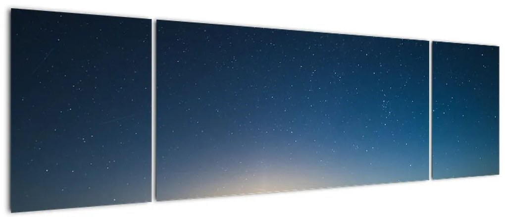 Obraz - Nocne niebo nad drogą (170x50 cm)