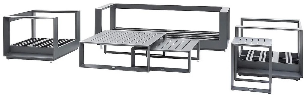 Komplet aluminiowy dla 5 osób MADRID NEW (antracyt)