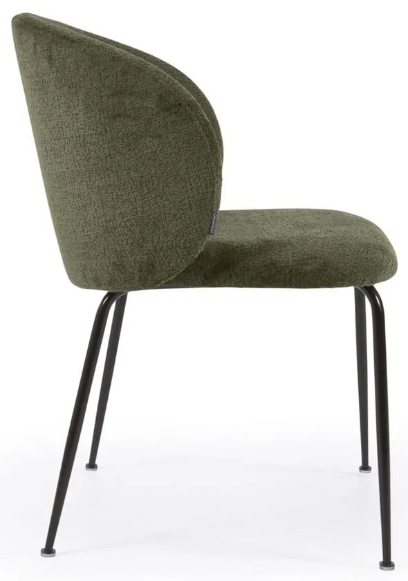Zielony tapicerowany fotel jadalniany Minna – Kave Home