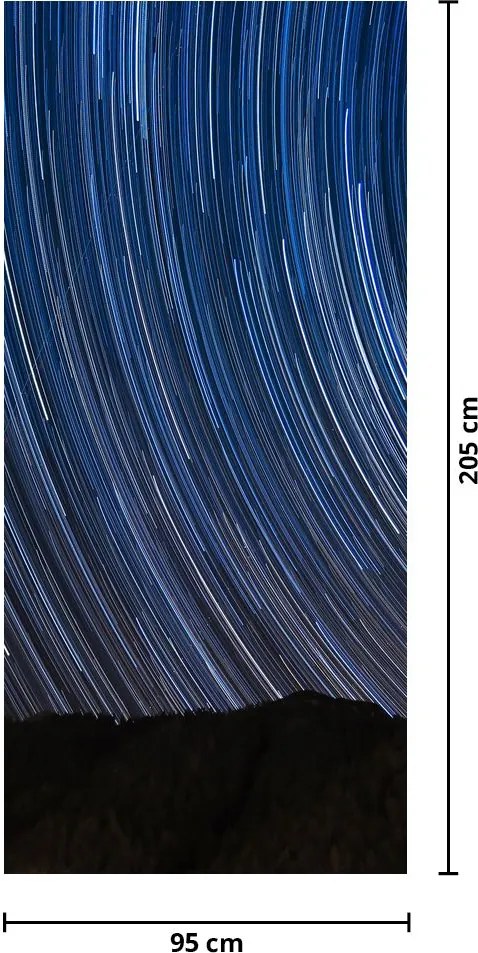 Fototapeta na drzwi - Nocne gwiazdy i niebo (95x205cm)