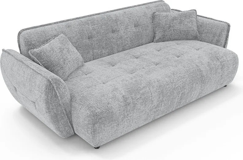 Jasnoszara sofa z tkaniny szenilowej 250 cm Nelia Big – Ropez