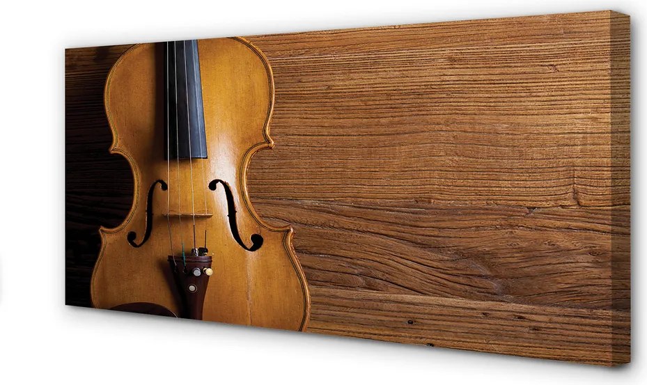 Fotoobraz na płótnie Skrzypce Na Rustykalnym Tle