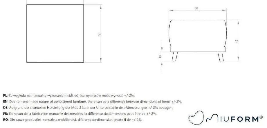 Turkusowy podnóżek Dazzling Daisy – Miuform