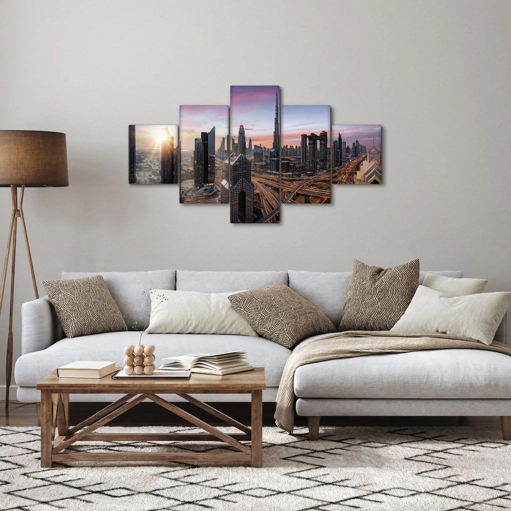 Obraz - Panorama Dubaju (125x70 cm)
