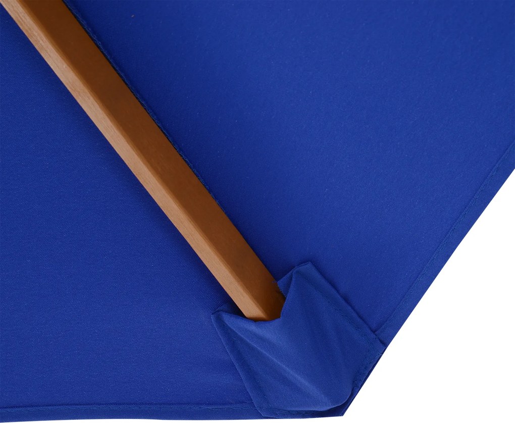 Outsunny Parasol Ogrodowy Drewniany 300cm Ochrona UV Stabilny Bambus Elegancki Czarny | Aosom PL