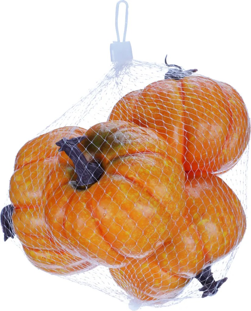 Jesienne dekoracje Zestaw plastikowych dyń 10 x 7 cm, 4 szt.