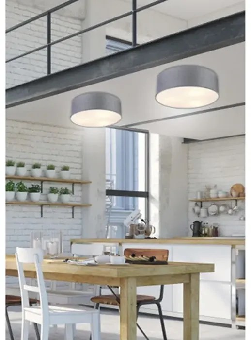 Nowoczesny szary plafon okrągły - 5X V002 L0-M71