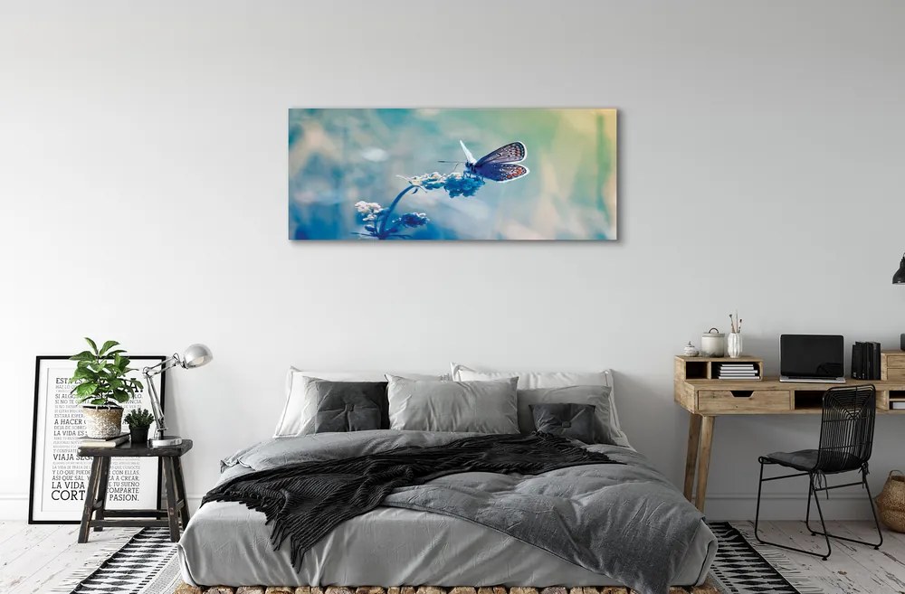 Obraz drukowany na płótnie Barwny Motyl