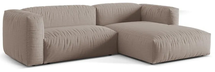 Beżowy narożnik modułowy (prawostronny) Martina – Micadoni Home
