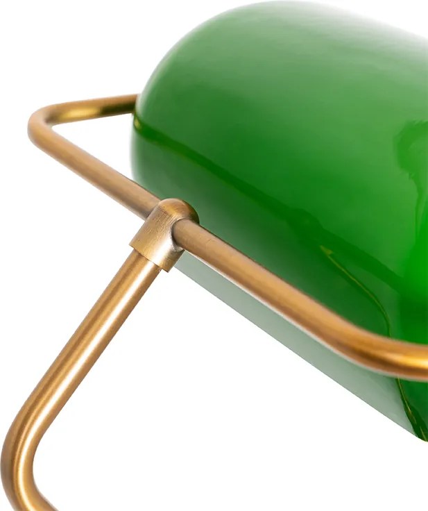 Inteligentna lampa podłogowa Banker brązowa z zielonym szkłem z WiFi A60