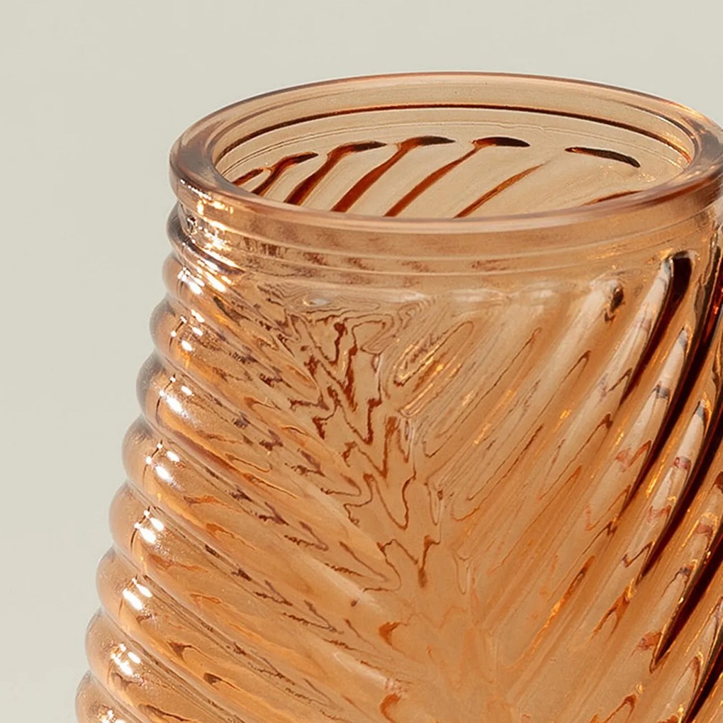 Szklany wazon Leaf I 13x10x29 cm