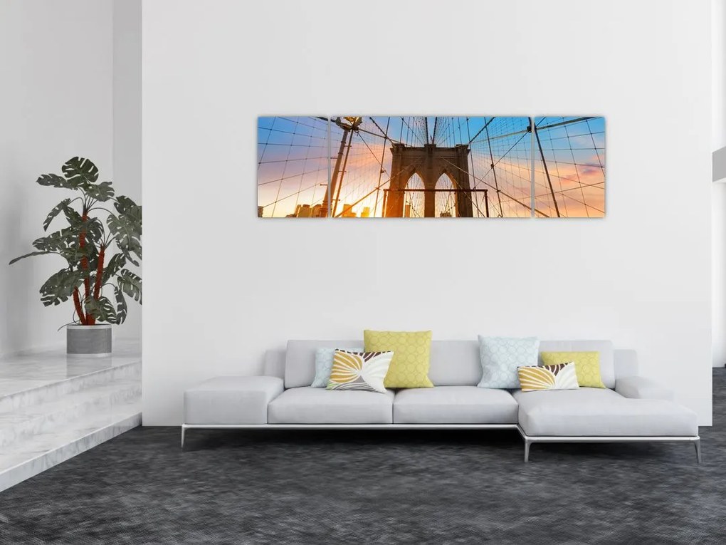 Obraz - Brooklyn Bridge, Manhattan, New York (170x50 cm)
