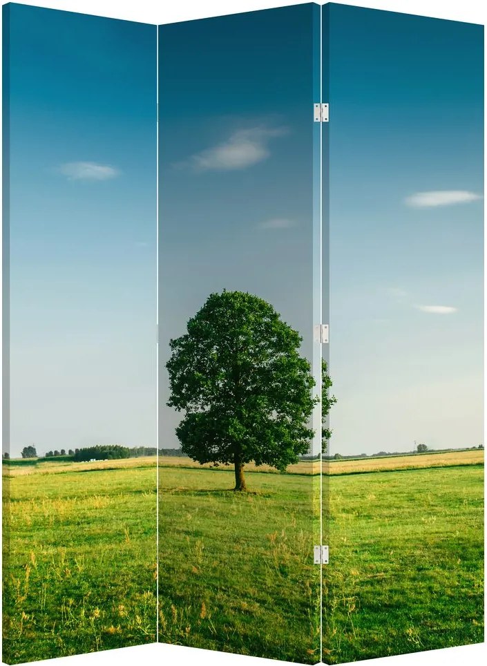 Parawan - Drzewo na łące (126x170 cm)