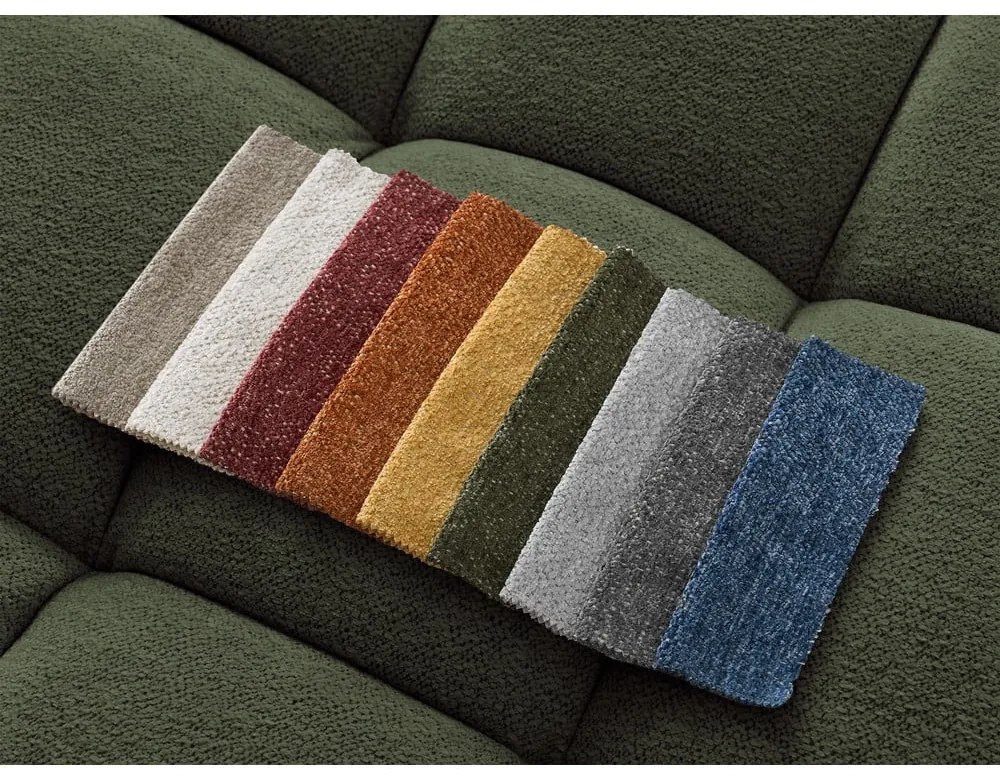 Zielona sofa z tkaniny szenilowej 278 cm Everest – Bobochic Paris