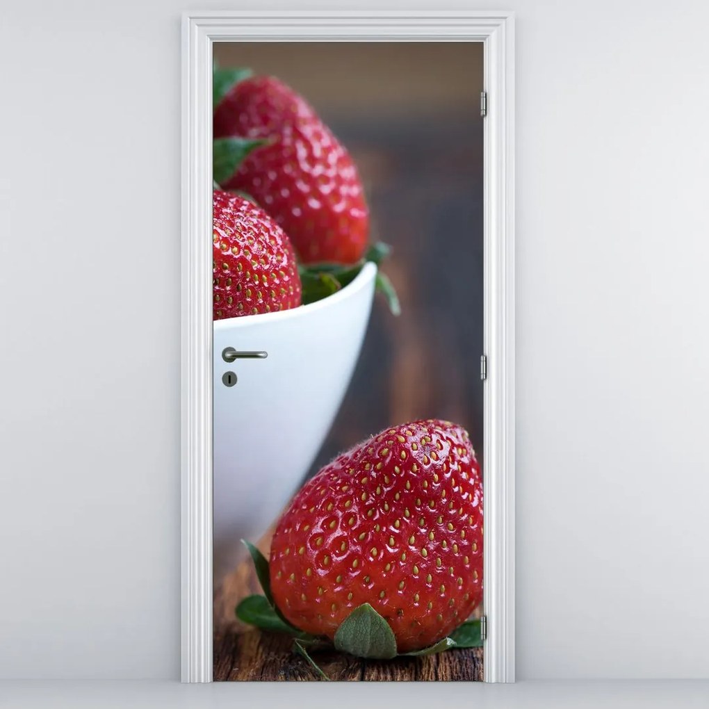 Fototapeta na drzwi - Truskawki (95x205cm)