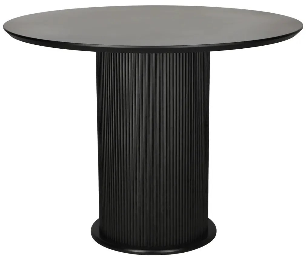 Czarny okrągły stół z lamelami L6-D99